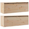 vidaXL Nástenné skrinky 2 ks 100x30x35 cm masívna borovica