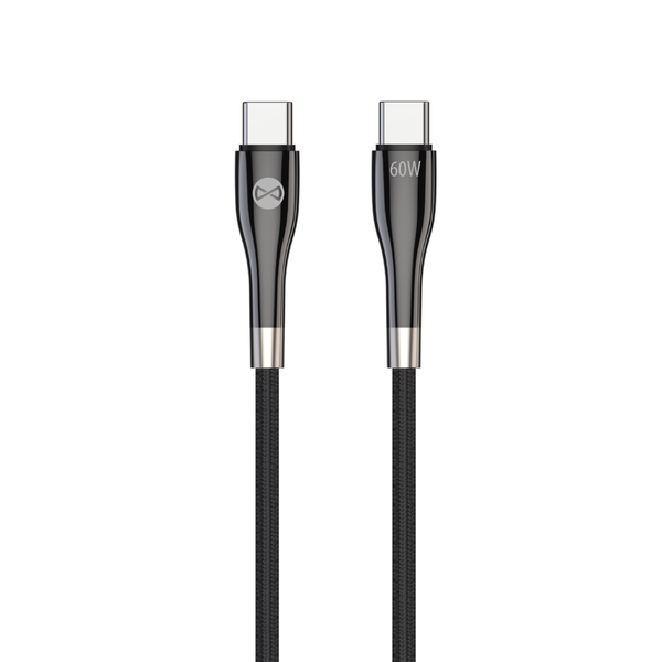 Forever Sleek kábel USB-C - USB-C 1,0 m 60W čierny