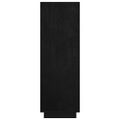 vidaXL Knižnica/deliaca stena čierna 80x35x103 cm masívna borovica