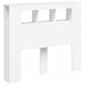 vidaXL Čelo s LED biele 120x18,5x103,5 cm kompozitné drevo