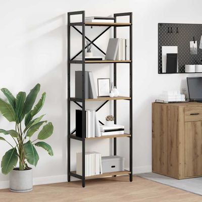 vidaXL Regál na knihy 5 úrovní 56 x 34 x 171 cm Kompozitné drevo