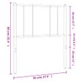 vidaXL Kovové náhradné čelo postele biele 90 cm