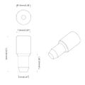 vidaXL Policová klin 2 Strieborná 7 x 16 mm Železo