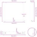 vidaXL Nohy konferenčného stolíka v tvare U, 2 ks, čierne, 50 x (42-43) cm, oceľové
