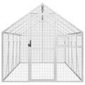vidaXL Voliéra strieborná 1,79x4x1,85 m hliník