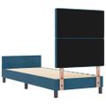 vidaXL Posteľ s pružinovým rámom Tmavomodrá 80 x 200 cm Zamat