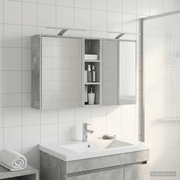 vidaXL Set kabinetov do kúpeľne 3 pcs 106 x 16 x 62,5 cm