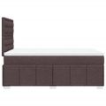 vidaXL Boxspring posteľ s matracom tmavohnedá 120x190 cm látka