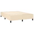 vidaXL Posteľný rám s boxspringom krémová 140x200 cm látka