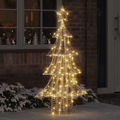 vidaXL Vianočný stromček s 160 LED-i Teplá biela 150 cm PET