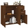 vidaXL Komoda hnedý dub 91x29,5x75 cm spracované drevo