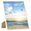 vidaXL Fotorámiky na stôl, koláž 5 ks, biele 20x20 cm, MDF