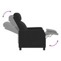 vidaXL Masážne relaxačné kreslo Čierna Látka