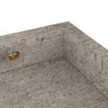 vidaXL Terasové nástenné police 4 ks betónovosivé 40x15x4 cm MDF