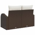 vidaXL Záhradná pohovka s vankúšom Hnedá 124 x 62 x 69 cm polyratan