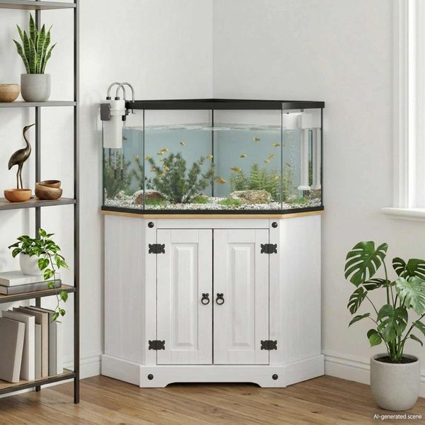 vidaXL Stojan na akvárium CORONA Biela 70 x 70 x 73 cm 300 kg