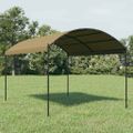 vidaXL Altánok 4x3x2,6 m sivohnedý 180 g/m²