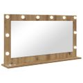 vidaXL Toaletné zrkadlo Remeselný dub 100 x 55 x 18 cm Obdĺžnikový