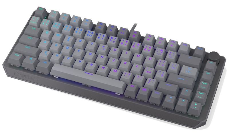 Endorfy mechanická klávesnice Thock V2 75% / drátová / ARGB /  red sw. / USB / zmenšená / CZ/SK layout Klávesnice, herní, drátová, mechanická, Endorfy Red, CZ/SK layout, 75% velikost, ARGB, hliníková konstrukce, USB, šedá