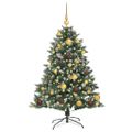 vidaXL Umelý vianočný stromček Zelená 120 cm PVC, plast a oceľ