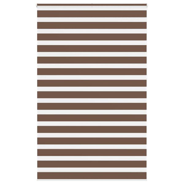 vidaXL Zebra roleta hnedá 140x230 cm šírka látky 135,9 cm polyester