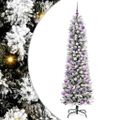 vidaXL Umelý vianočný stromček Biela 240 cm PVC, kov a plast