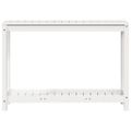 vidaXL Stôl na presádzanie s policou biely 108x35x75 cm borovica
