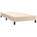 vidaXL Boxspring posteľ matrac a LED kapučínová 90x190 cm umelá koža