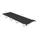 vidaXL Kempingové ležadlá 2ks 180x60x19 cm, látka oxford, oceľ, čierne