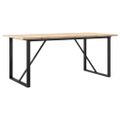 vidaXL Jedálenský stolík v tvare O 180x90x75,5 cm borovica a oceľ
