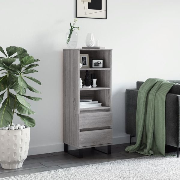 vidaXL Vysoká skrinka sivý dub sonoma 40x36x110 cm spracované drevo
