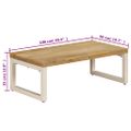 vidaXL Konferenčný stolík 100x50x35 cm, mangový masív a oceľ