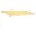 vidaXL Ručne zaťahovacia markíza s LED 500x300 cm žltá a biela