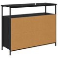 vidaXL Servírovacia skriňa Čierny dub 100 x 35 x 80 cm