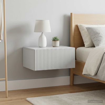 vidaXL Nástenná nočná skrinka 2 ks Biela 49 x 34,5 x 20 cm