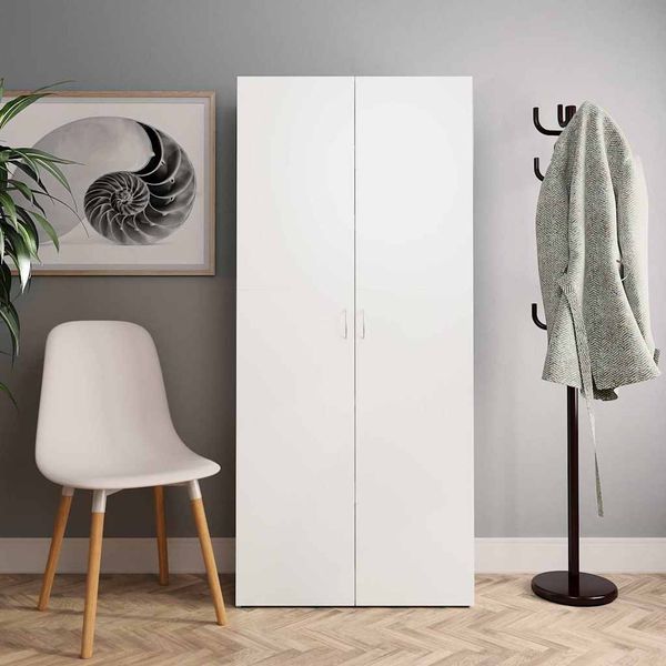 vidaXL Skrinka na topánky biela a dub sonoma 80x35,5x180 cm drevo