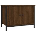 vidaXL TV skrinka s dvierkami hnedý dub 60x35x45 cm spracované drevo