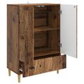 vidaXL Servírovacia skriňa Staré drevo 66 x 34,5 x 95 cm