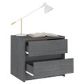 vidaXL Nočný stolík sivý 40x30,5x35,5 cm borovicový masív