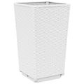 vidaXL Záhradné kvetináče 4 ks biele 32,5x32,5x57 cm PP
