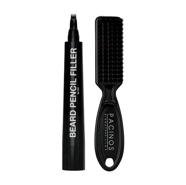 Vyplňujúca ceruzka na bradu s kefkou PACINOS Beard pencil filler - čierna