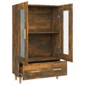 vidaXL Kredenc dymový dub 70x31x115 cm spracované drevo