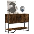 vidaXL Konzolový stolík dymový dub 100x35x74,5 cm kompozitné drevo
