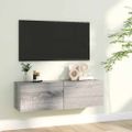 vidaXL Nástenná TV skrinka sivá sonoma 100x30x30 cm spracované drevo