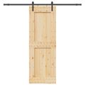 vidaXL Posuvné dvere NARVIK 80 x 210 cm (213,5 cm) Prírodná a čierna