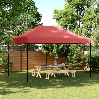 vidaXL Skladací pop-up párty stan burgundský 440x292x315 cm