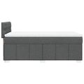 vidaXL Posteľný rám boxsping s matracom tmavosivý 80x200 cm látka