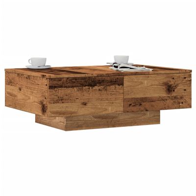 vidaXL Konferenčný stolík staré drevo 90x60x31 cm kompozitné drevo