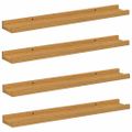 vidaXL Stenná polica Nástenná montáž 4 ks Béžová 60 x 9 x 3 cm