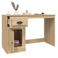 vidaXL Stolík so zásuvkami dub sonoma 115x50x75 cm kompozitné drevo